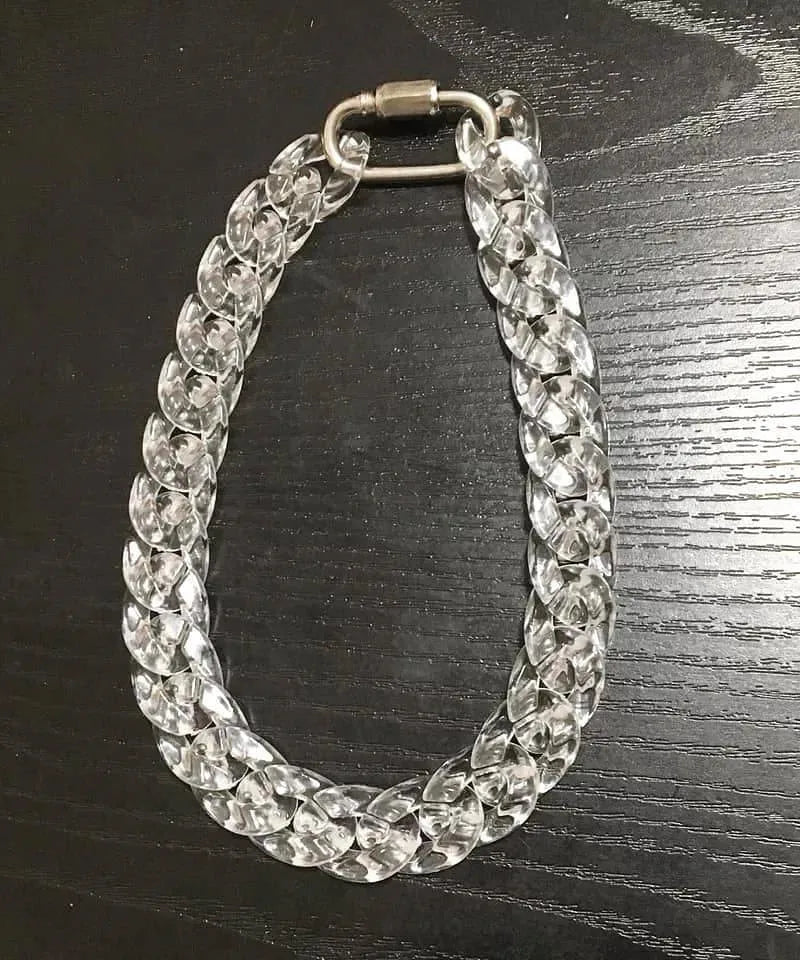 Clear Cuban Link Acrylic Chain Necklace