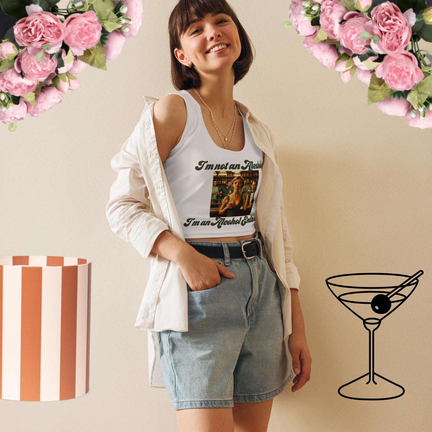 Not An Alcoholic - Premium Crop Top