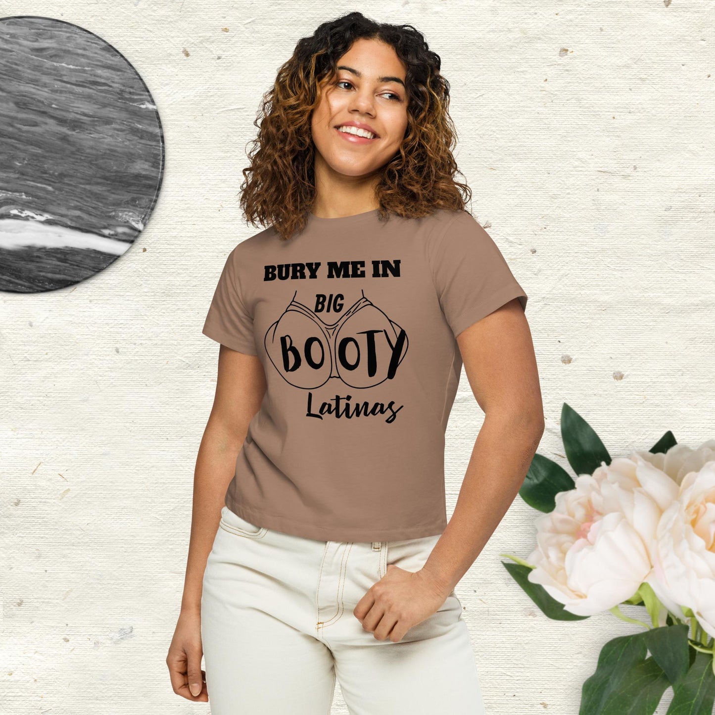 Bury Me In Big Booty Latina's © - 100% Cotton Premium Women’s high-waisted t-shirt