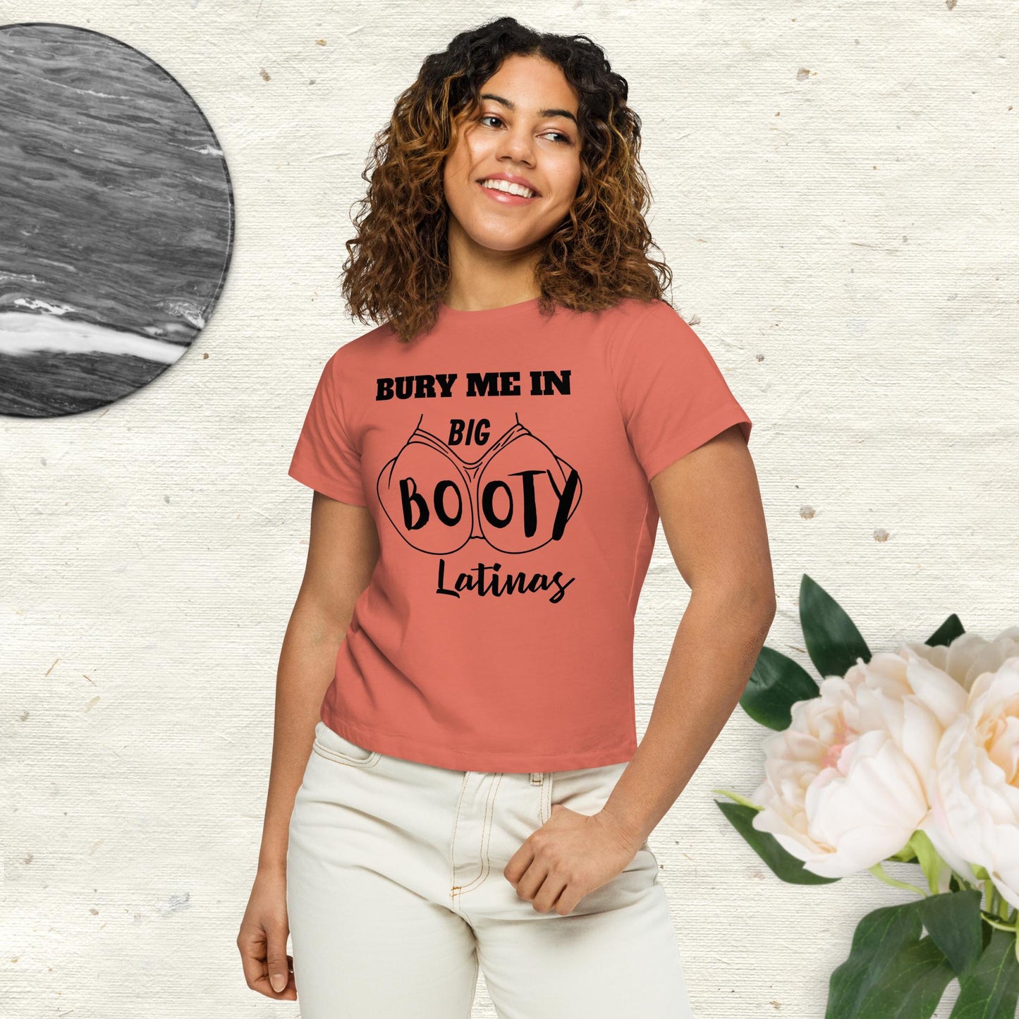 Bury Me In Big Booty Latina's © - 100% Cotton Premium Women’s high-waisted t-shirt