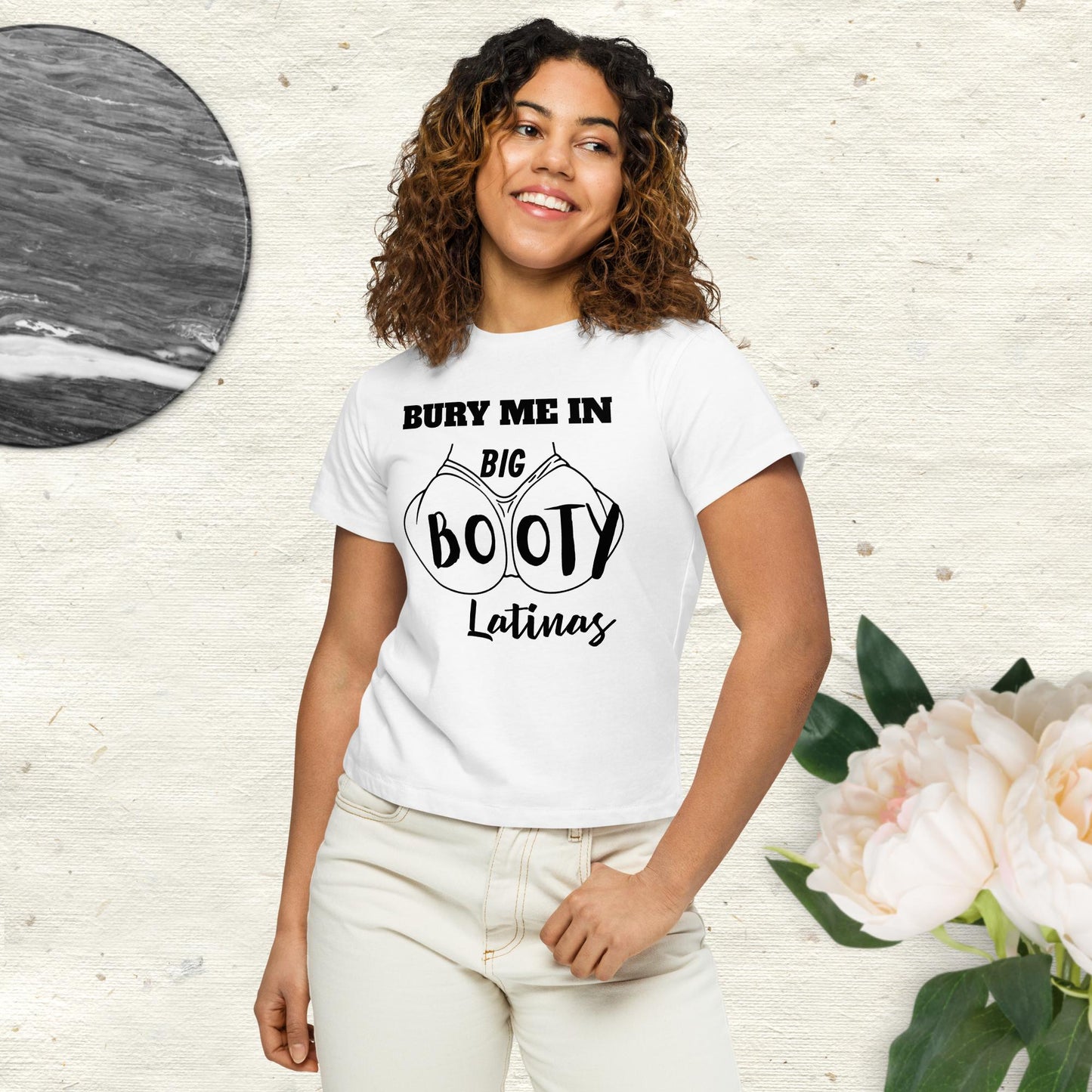 Bury Me In Big Booty Latina's © - 100% Cotton Premium Women’s high-waisted t-shirt